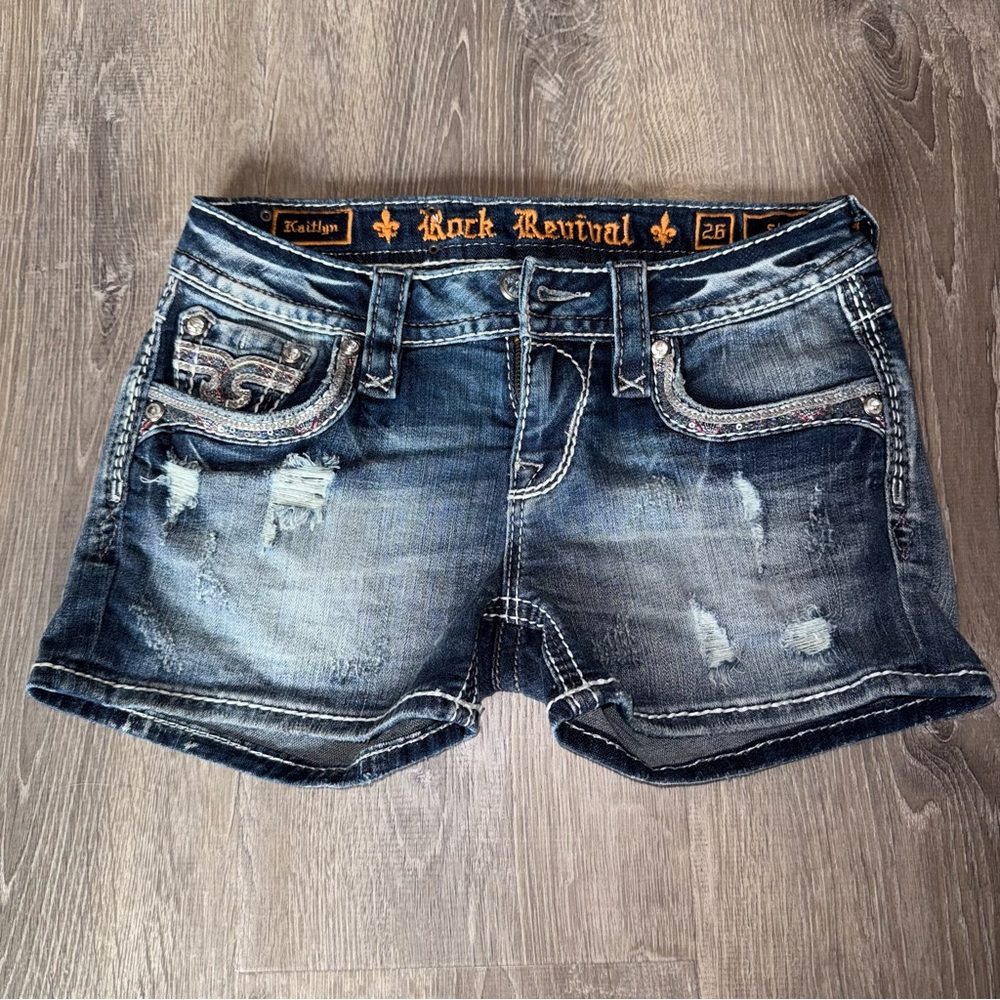 Rock Revival Kaitlyn Distressed Jean Shorts